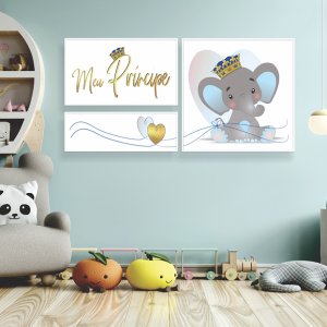 Decorativo FineArt Meu Príncipe - Azul Tranquilidade (Conjunto)