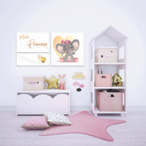 Decorativo FineArt Minha Princesa - Rosa Aconchego (Conjunto)