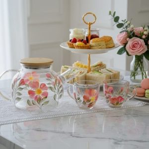 Chaleira - Doçura Floral Alaranjado