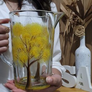 Jarra de Vidro 1200ml - Encanto do Ipê Amarelo